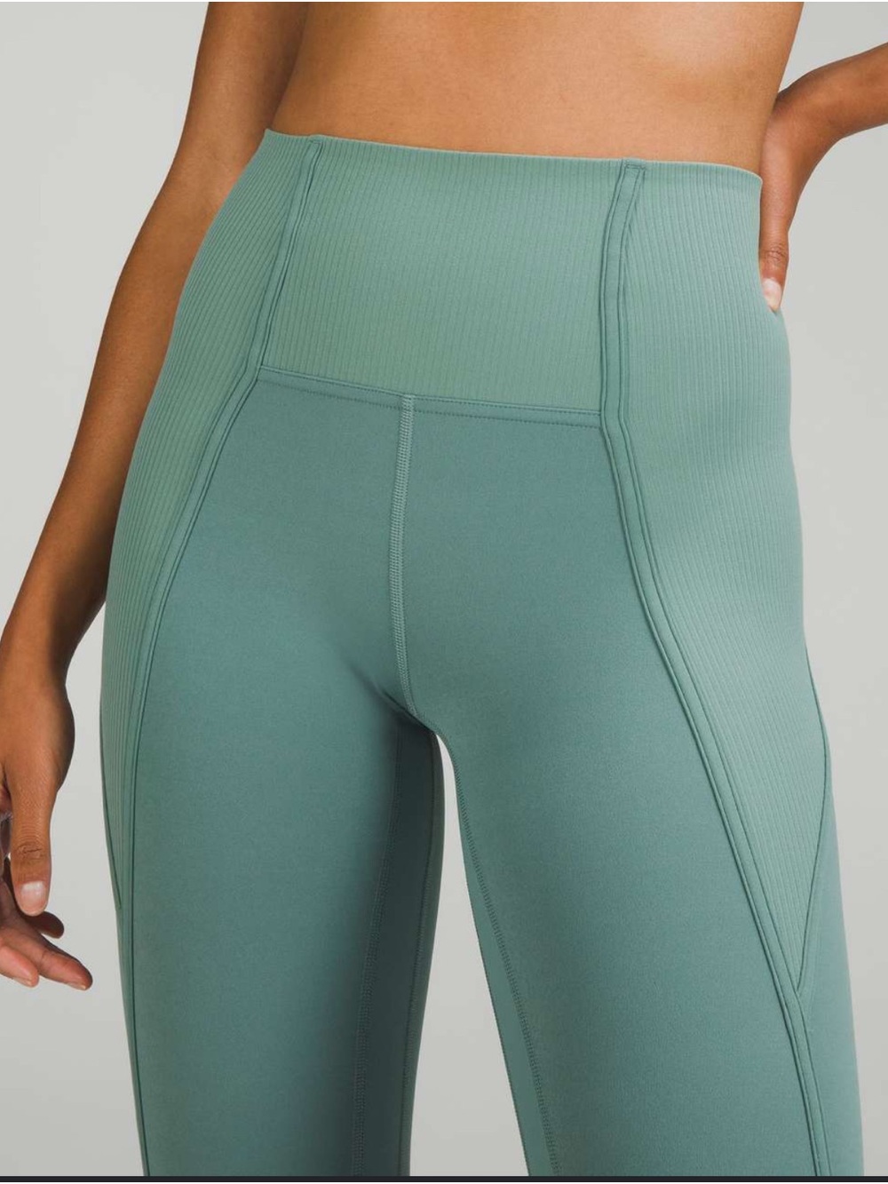 Lululemon Ribbed Nulu High-Rise Tight 25” Tidewater Teal Size 4